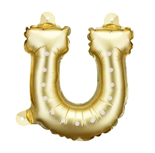 Folienballons Hufeisen Klein Gold Set Pferde Kindergeburtstag