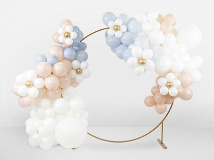 Ballon Blumen Weiss Gold
