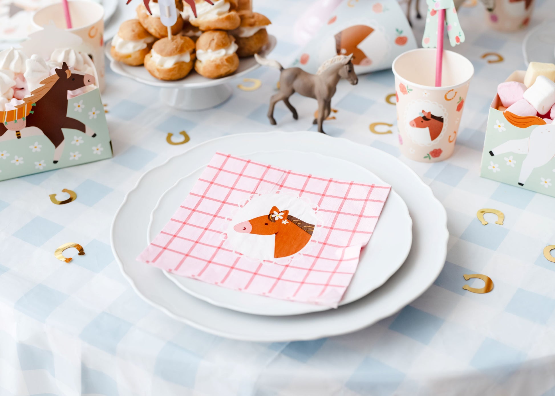Pferde Geburtstag Dekoration Servietten Rosa