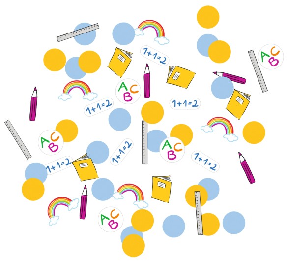 Konfetti ABC Einschulung Schulstart Dekoration