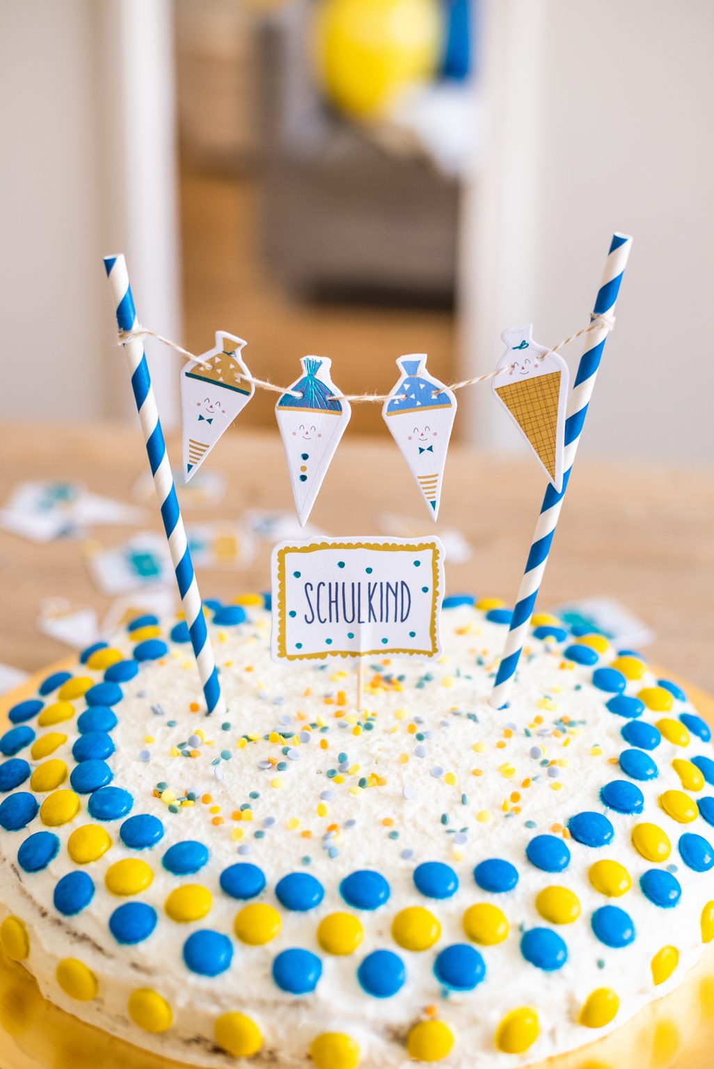 Schulkind Dekoration Einschulung Schulstart Schultüten Caketopper Tortendeko