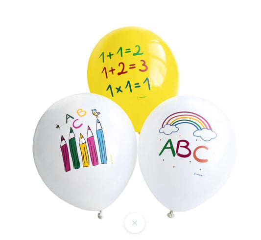 Luftballons Latexballons Einschulung Schulstart ABC Stifte