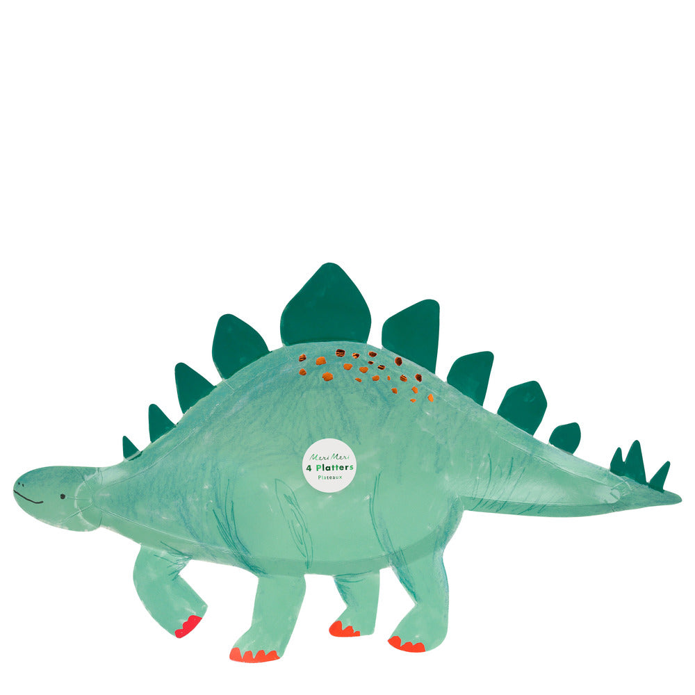Meri Meri Dinosaurier Party Geburtstag Pappteller Partyteller Stegosaurus