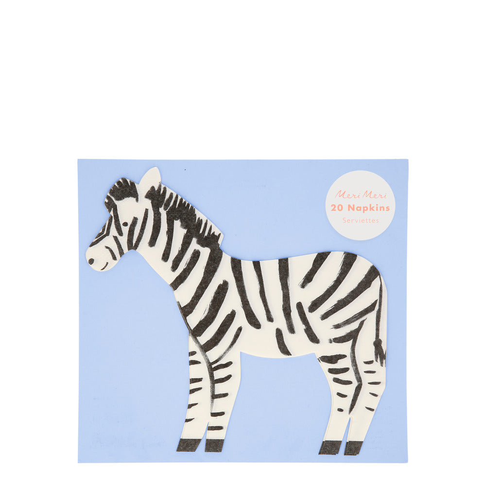 Meri Meri Party Paket Geburtstag Set Safari Zoo Dschungel Zebra Servietten