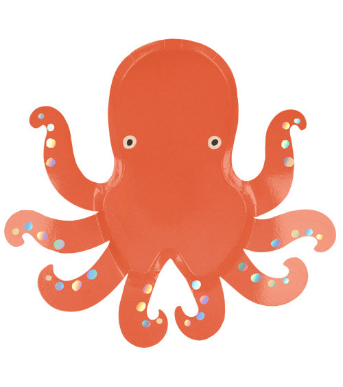 Meri Meri Unterwasser Ocean Party Paket Meerestiere Geburtstag Krake Oktopus Pappteller Partyteller