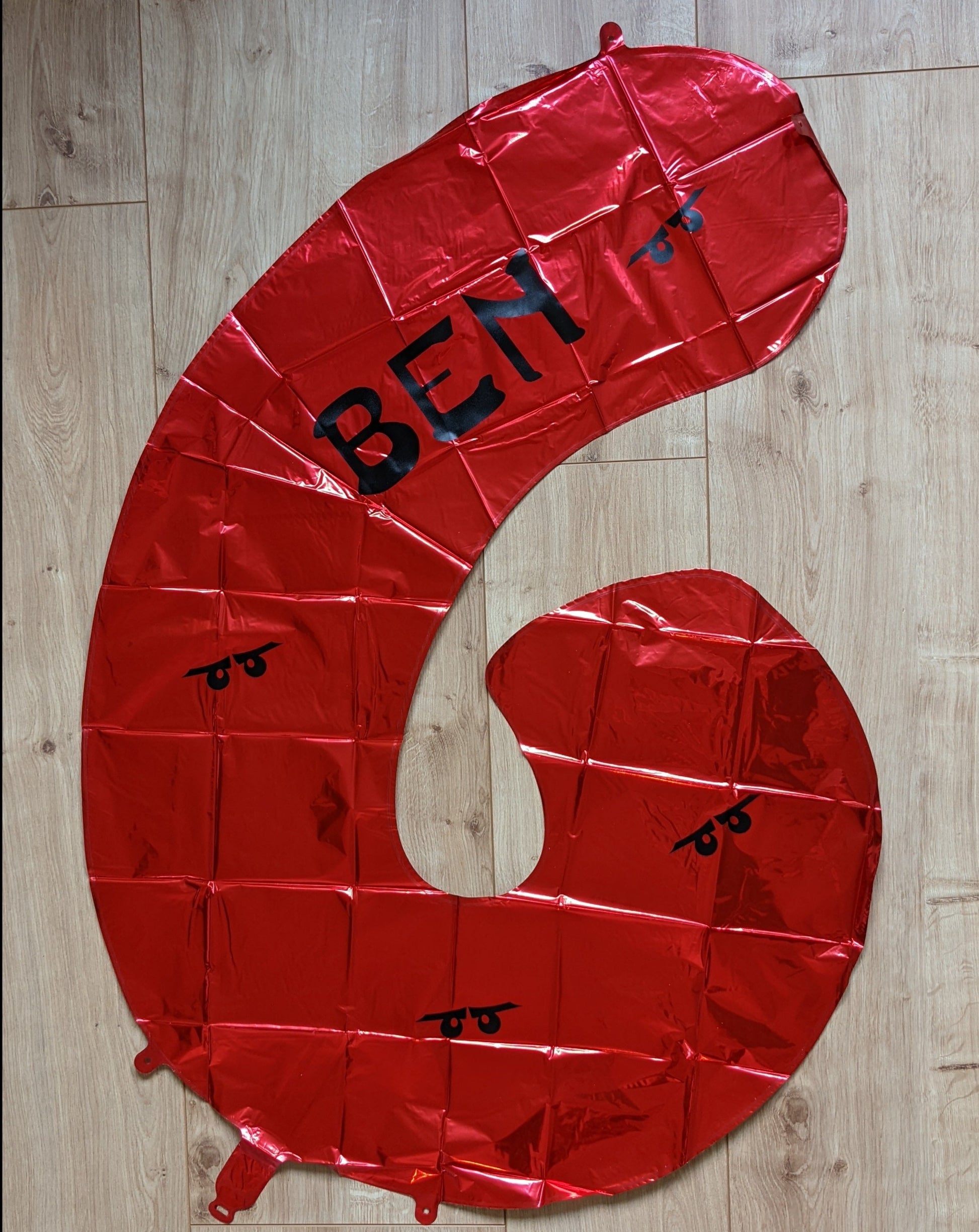 Personalisierter Vinyl Aufkleber Ninjago Name Geburtstag für Folienballon