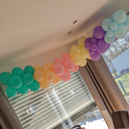 Regenbogen Ballongirlande Pastell Abholung