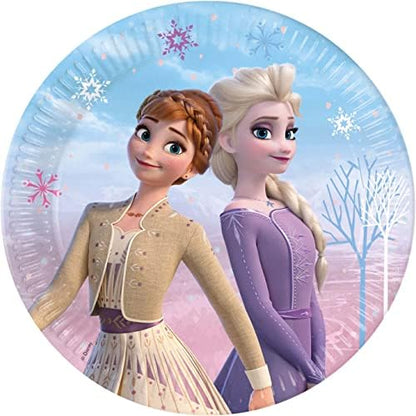 Pappteller Partyteller Anna und Elsa Frozen Spirit Wind Eiskönigin