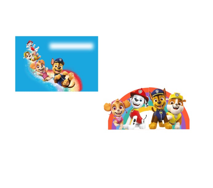 Paw Patrol Bunt Regenbogen Einladungen Einladungskarten mit Umschlag