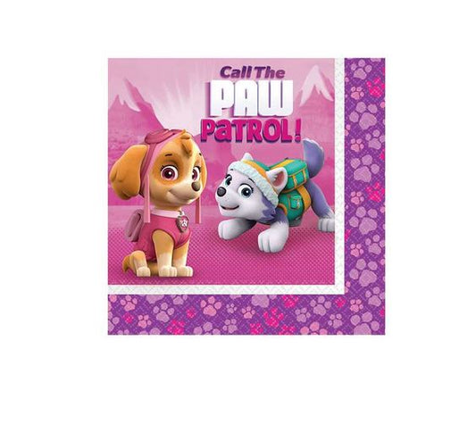 Paw Patrol Girls Skye Everest Pink Lila Kindergeburtstag Servietten