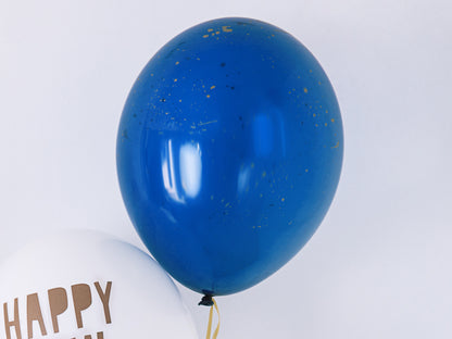 Latexballons Luftballons Blau Gold Silvester Geburtstag