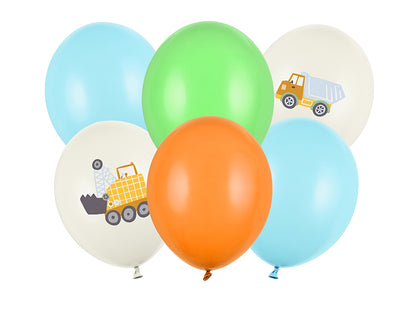 Luftballons Latexballons Ballonmix Baustelle LKW Bagger