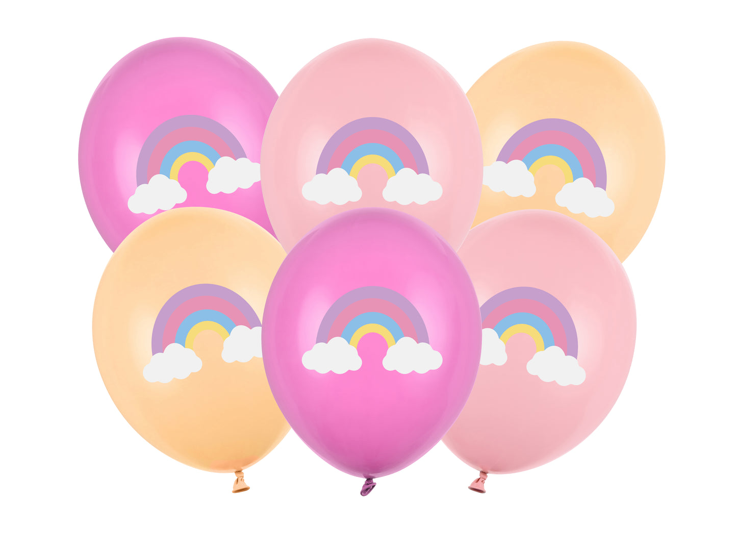 Regenbogen Luftballons Motivballons Latexballons Rainbow Pastell