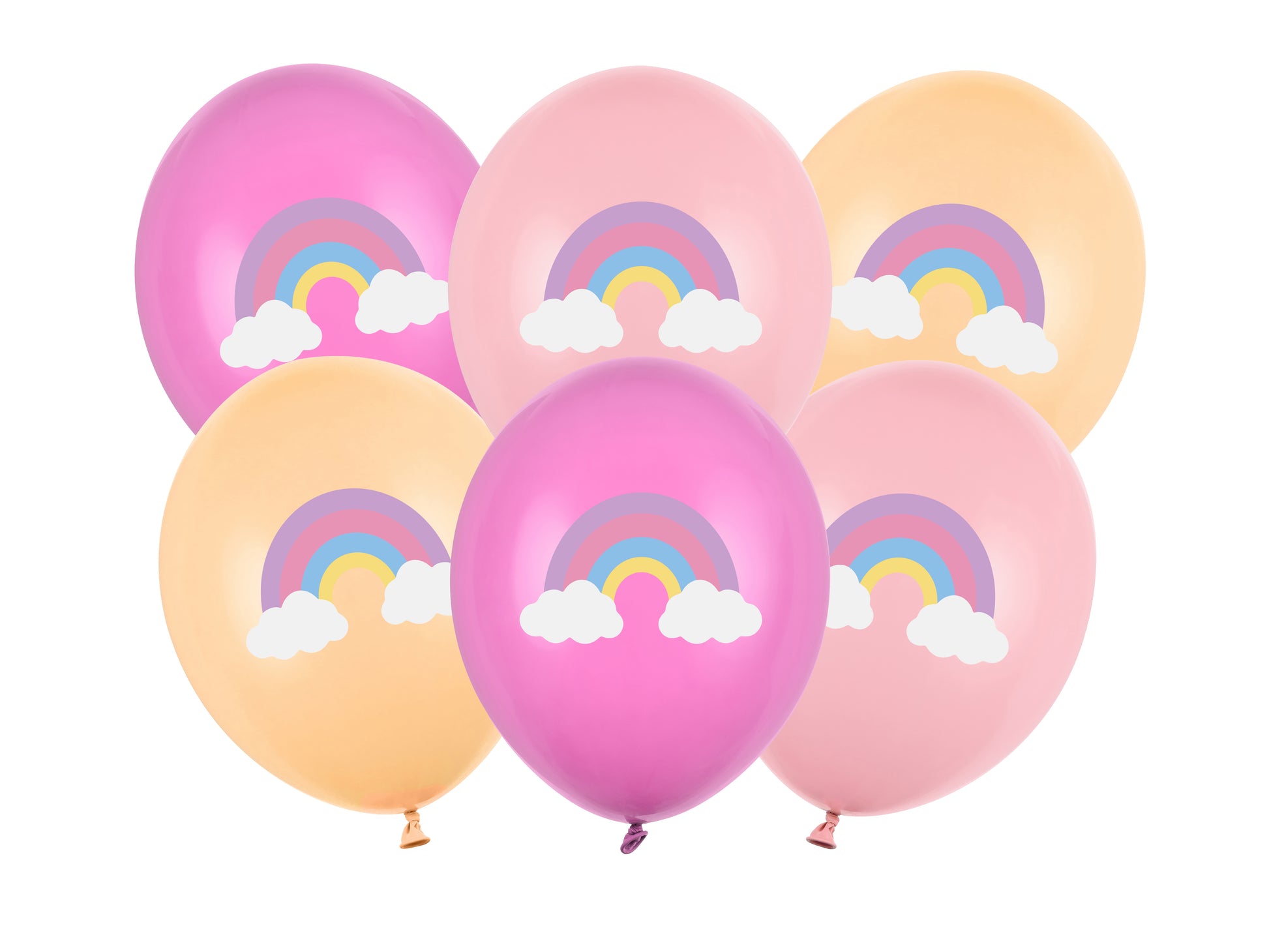 Regenbogen Luftballons Motivballons Latexballons Rainbow Pastell