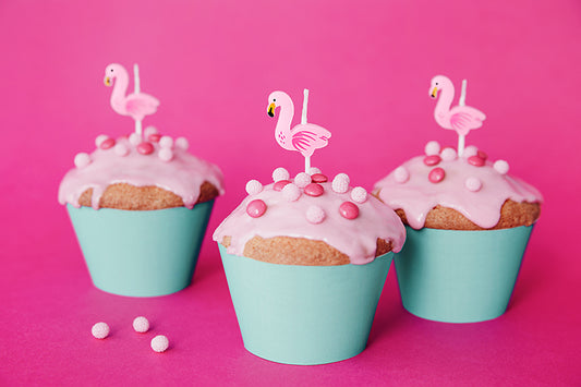 Flamingo Tortendeko Torten Kerzen Muffins Cupcakes Sommer Garten Party Tropical