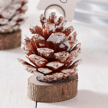Platzkarten Halter Tischkartenhalter Sitzordnung Weihnachten Weiss Sterne Tannenzapfen
