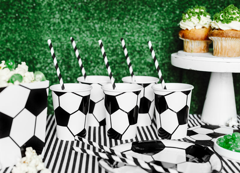 Fußball Partybecher Pappbecher Kindergeburtstag Dekoration