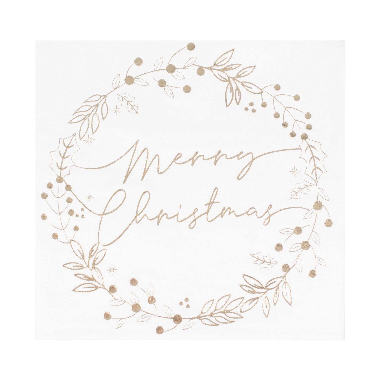 Weihnachten Servietten Gold Weiss Mistelzweig Ginger Ray