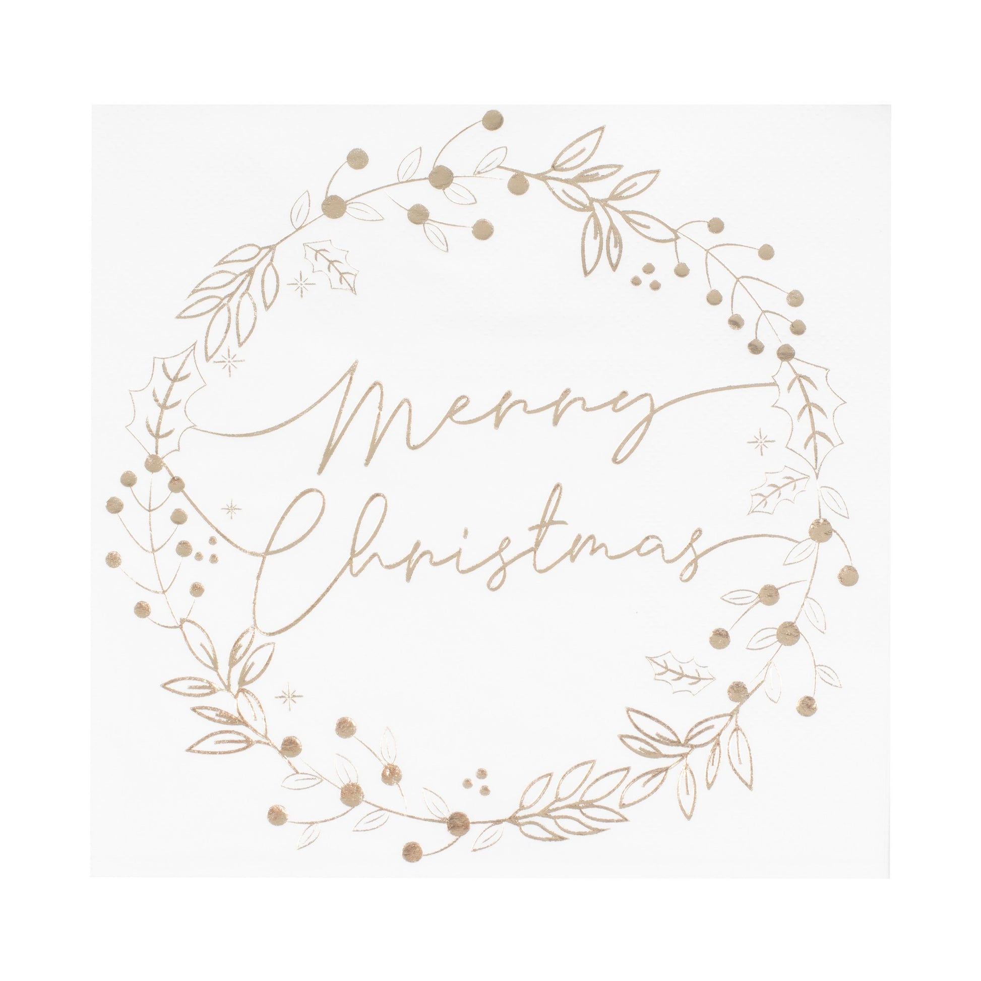 Weihnachten Servietten Gold Weiss Mistelzweig Ginger Ray
