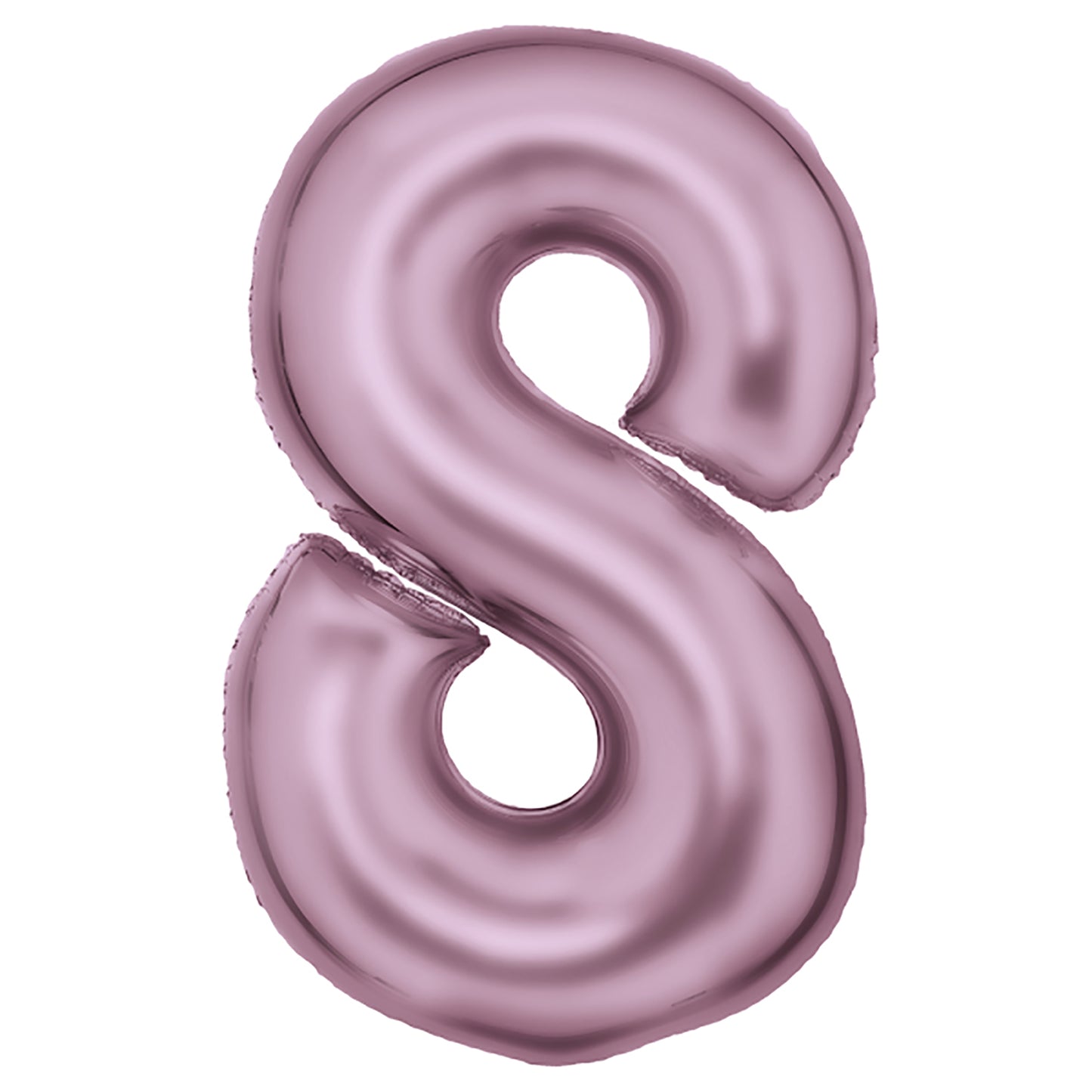 Zahlenballon Silk Lustre Pastel Pink