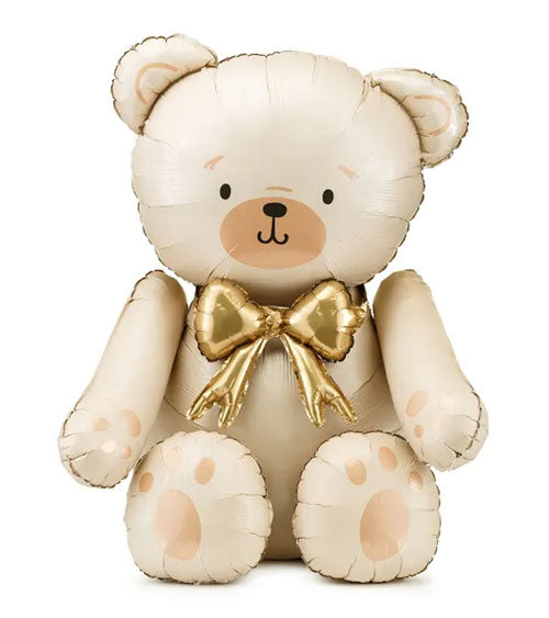 Folienballon 1.Geburtstag Babyparty Teddy Bär One Beige Creme 