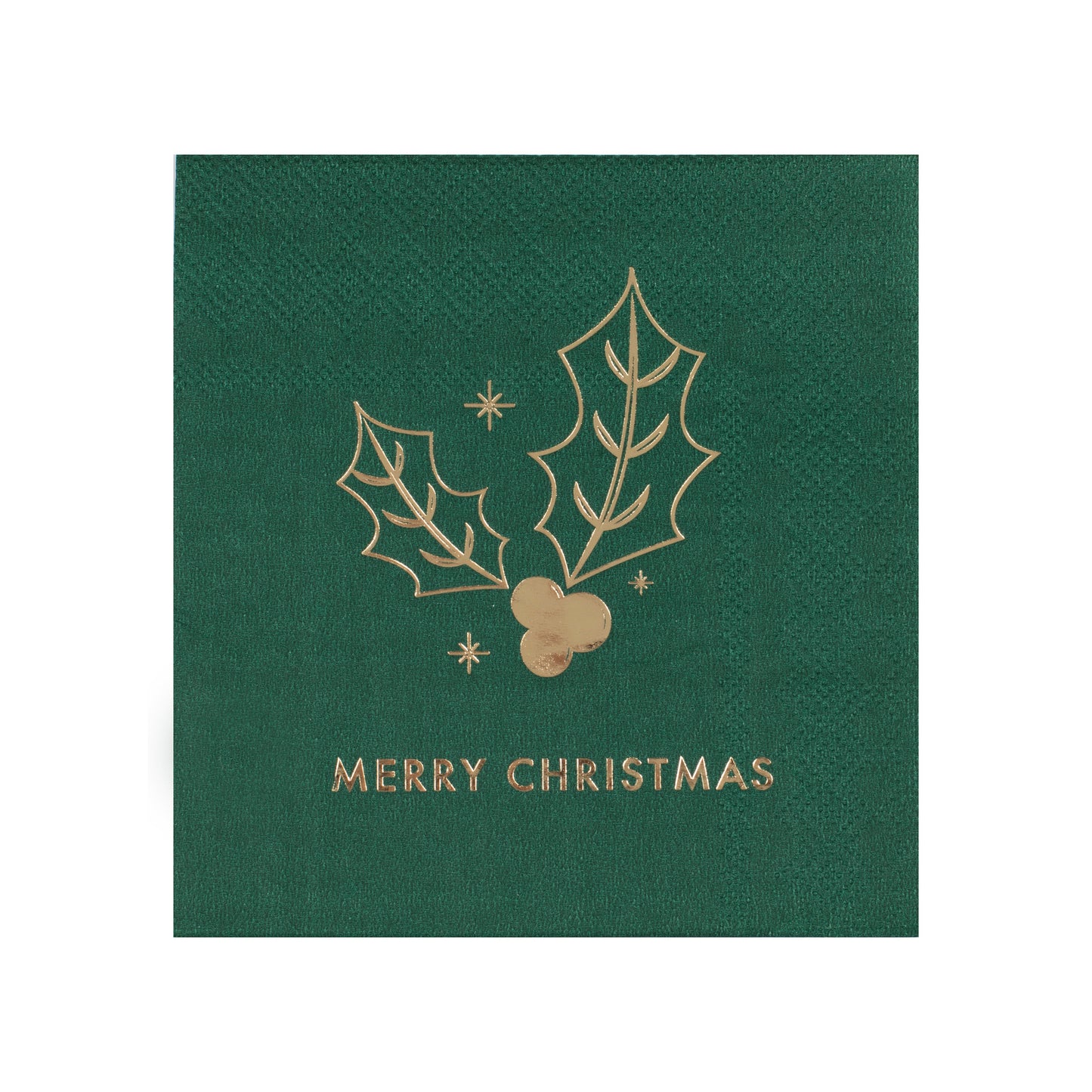 Weihnachts Servietten Weihnachten Merry christmas Servietten Grün Gold Ginger Ray Mistelzweig