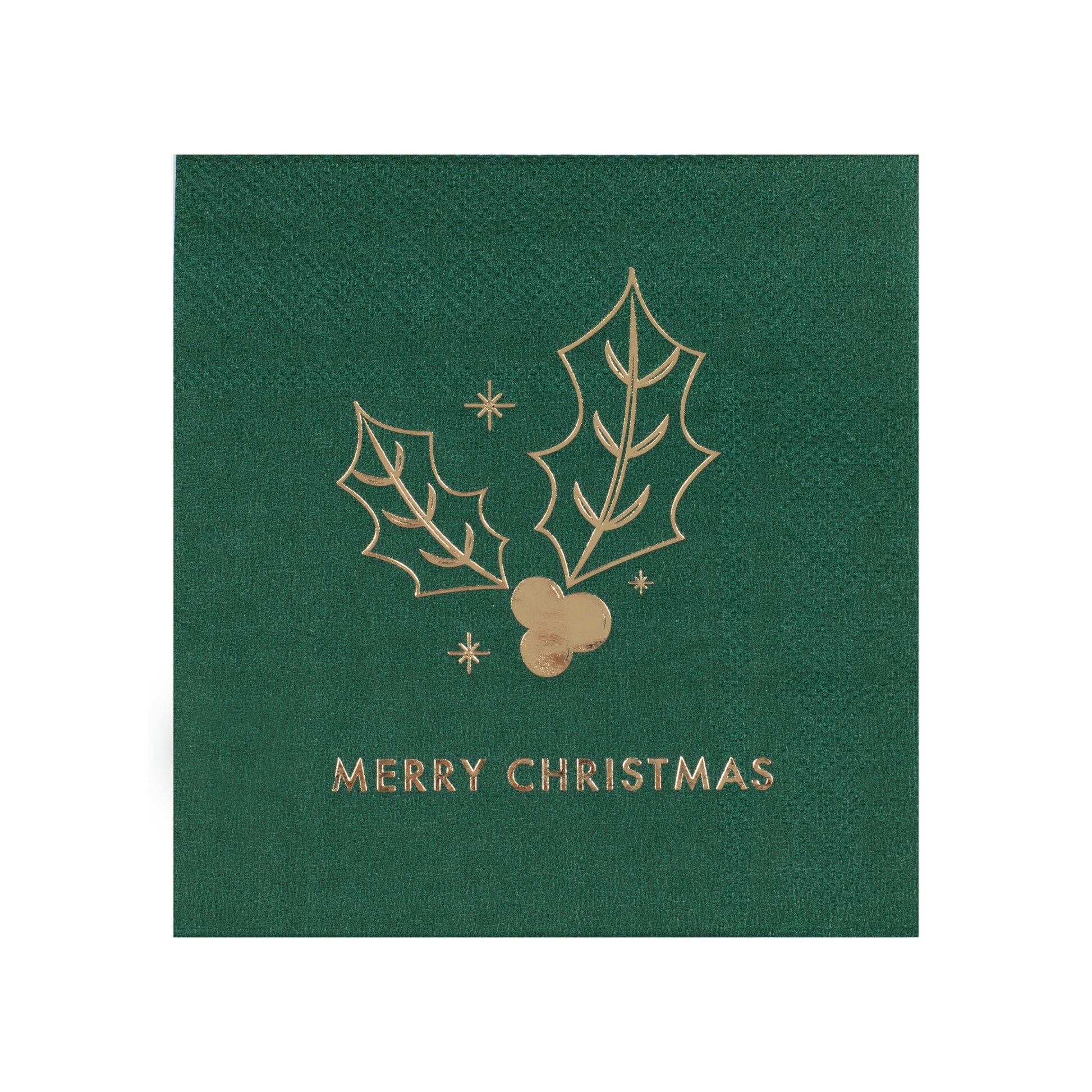 Weihnachts Servietten Weihnachten Merry christmas Servietten Grün Gold Ginger Ray Mistelzweig