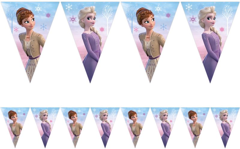 Anna und Elsa Frozen Spirit Wind Eiskönigin Wimpelgirlande Wimpelkette