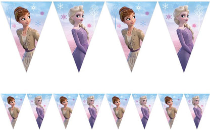 Anna und Elsa Frozen Spirit Wind Eiskönigin Wimpelgirlande Wimpelkette