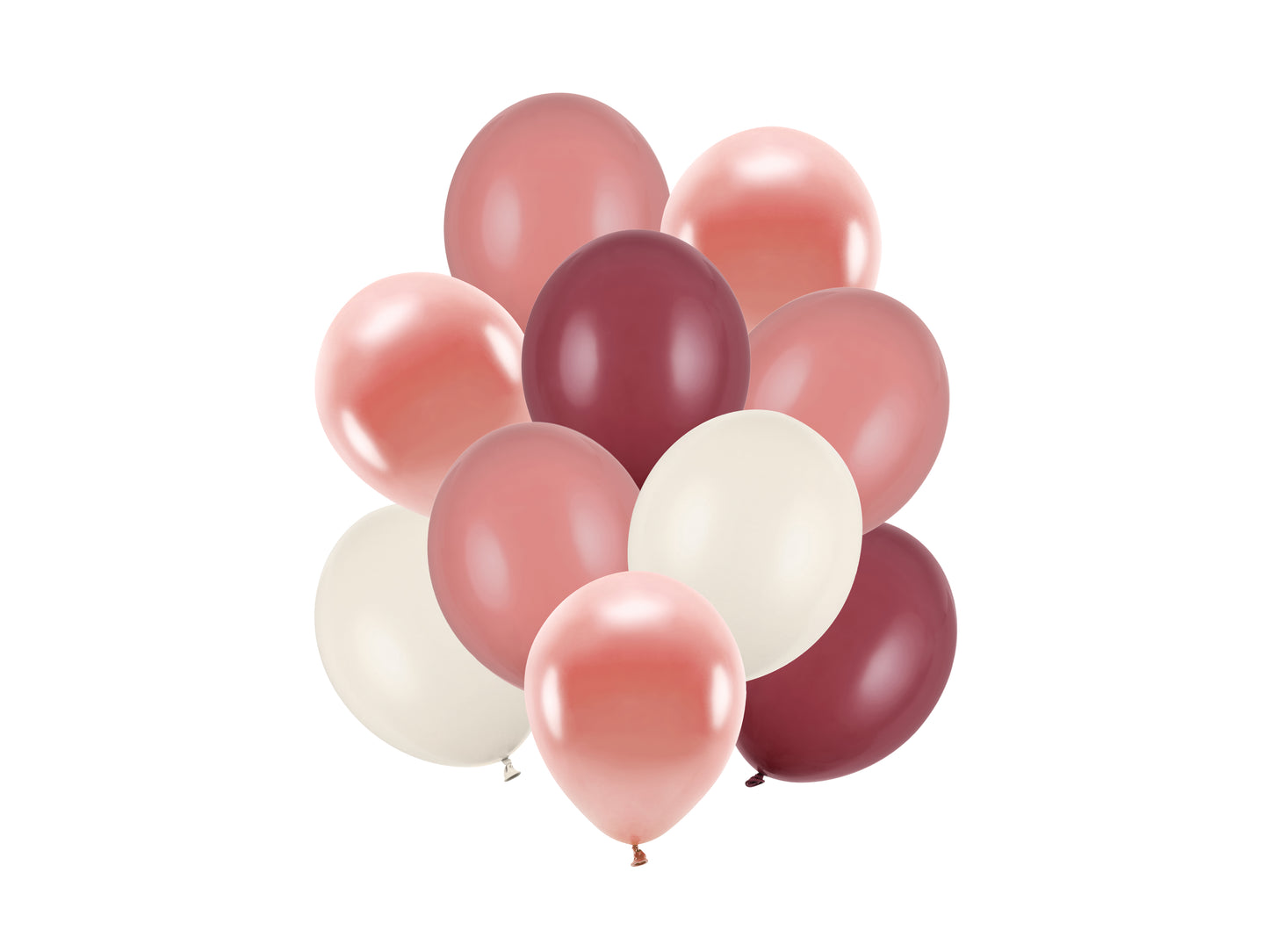 Ballonmix Luftballons Braun Roségold Rosé Weinrot Ballonset Geburtstag