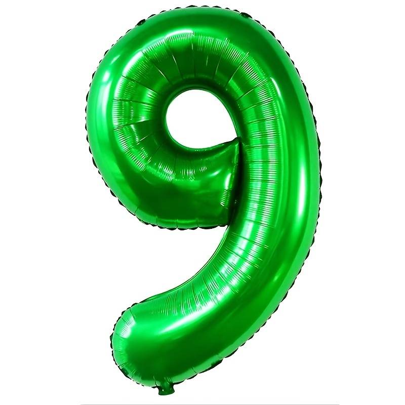 Zahlenballon Grün