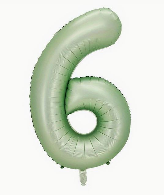 Zahlenballon Pistazie
