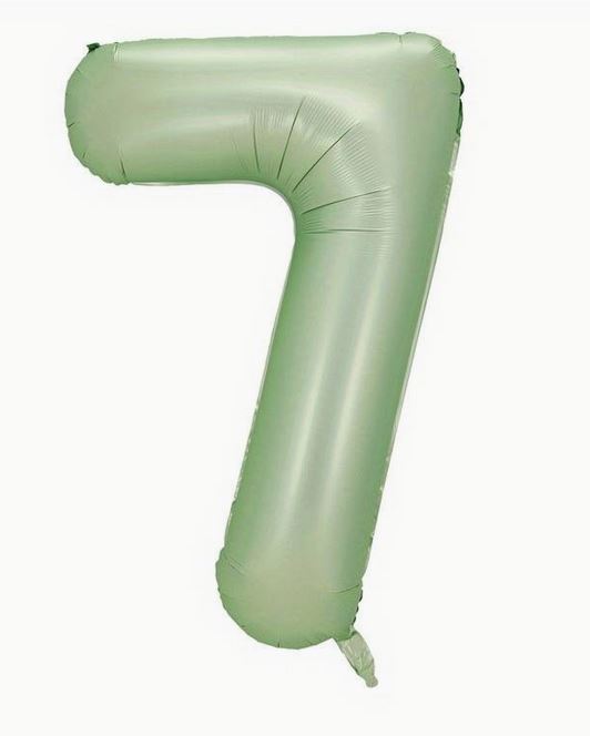 Zahlenballon Pistazie