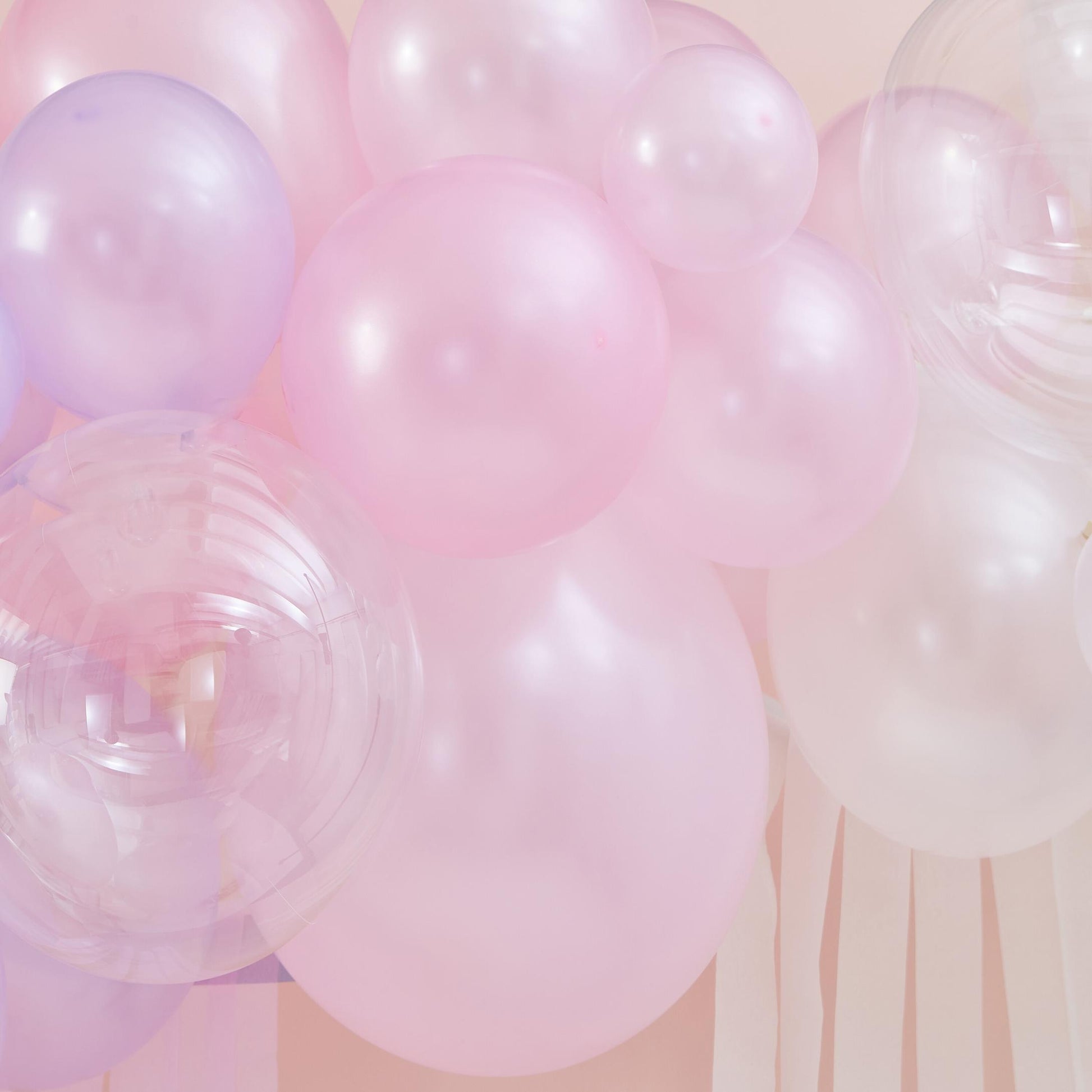 Ballongirlande Set transparent perlmutt Meerjungfrau Kindergeburtstag