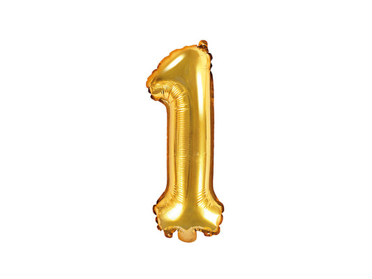 Zahlenballon Gold Folienballon 1 2 3 4 5 6 7 8 9 0 35cm 86cm