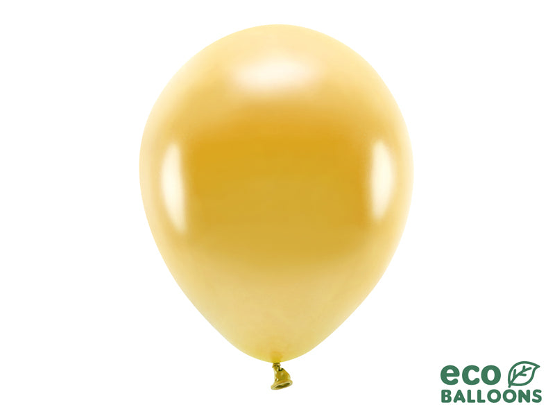 Eco Latexballon Luftballon Metallic Gold