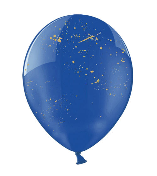 Latexballons Luftballons Blau Gold Silvester Geburtstag