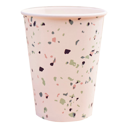 Terrazzo Muster Partybecher Pappbecher Pastell