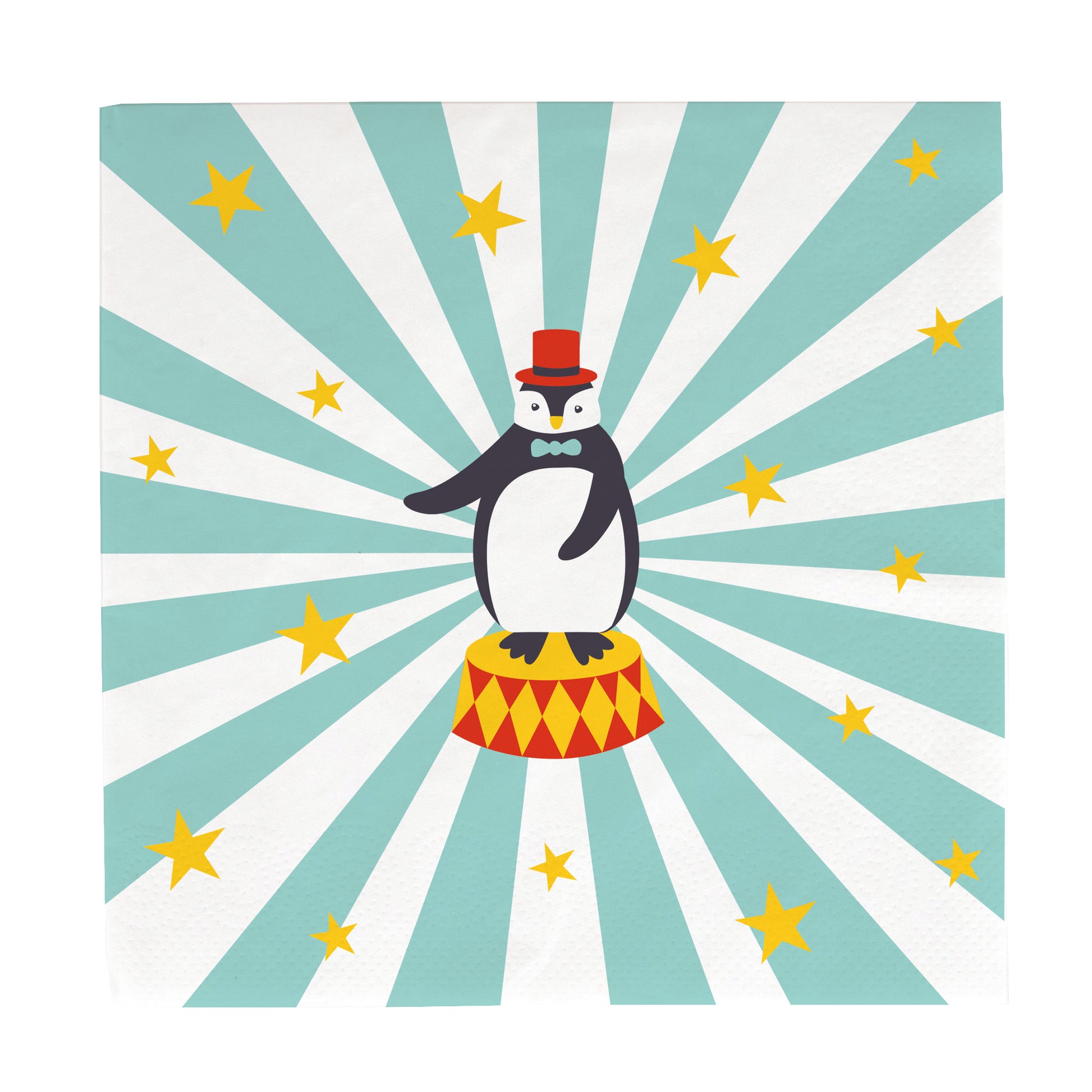 Zirkus Kindergeburtstag Servietten  Manege Pinguin
