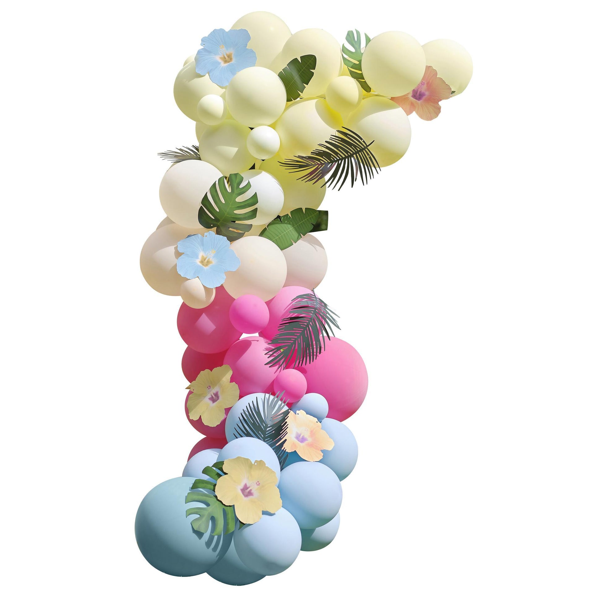 Ballongirlande Tropical Party Regenbogen Blätter