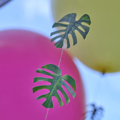 Tropical Party Palmblätter Hawaiiparty Sommerparty Gartenparty Ballonanhänger Ballonschwänze 