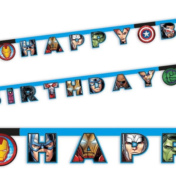 Marvel Avengers Party Geburtstag Dekoration Girlande Happy Birthday