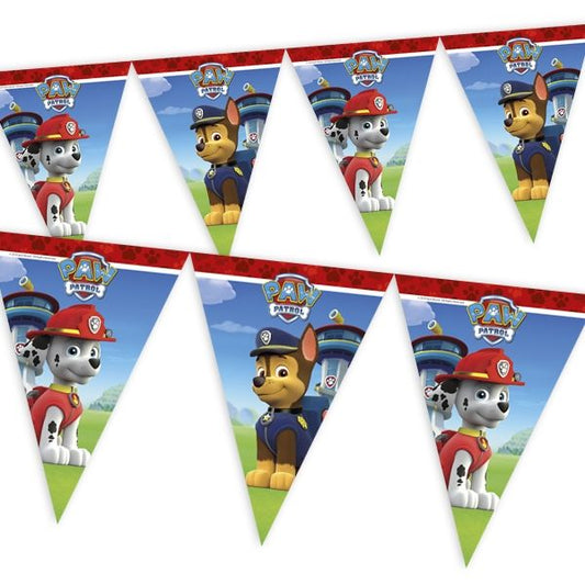 Paw Patrol Party Kindergeburtstag Marshall Chase Skye Rocky Rubble Girlande Wimpelkette