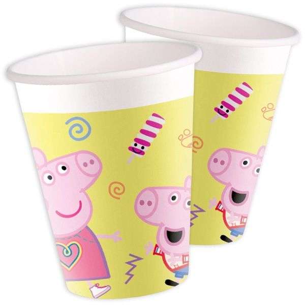 Peppa Party Kindergeburtstag Deko Pappbecher Partybecher