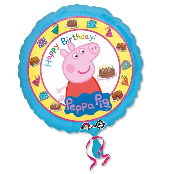 Peppa Party Kindergeburtstag Deko Folienballon Happy Birthday Ballon