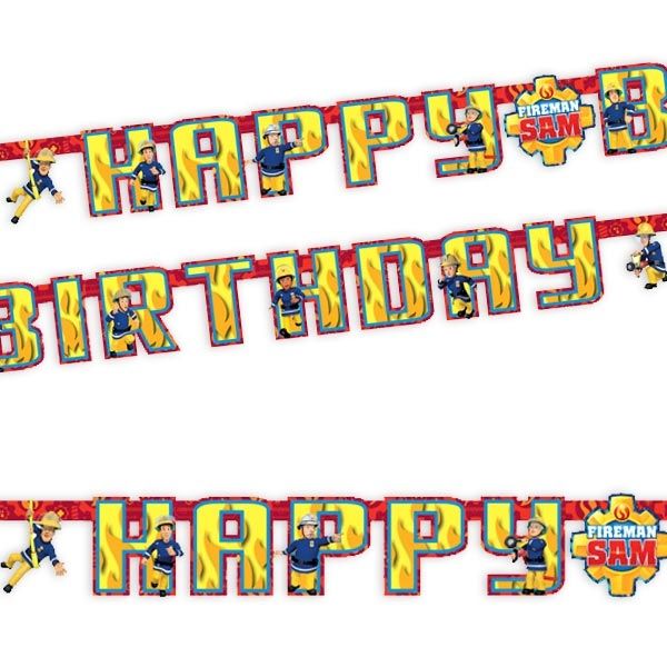 Girlande Happy Birthday Feuerwehrmann Sam