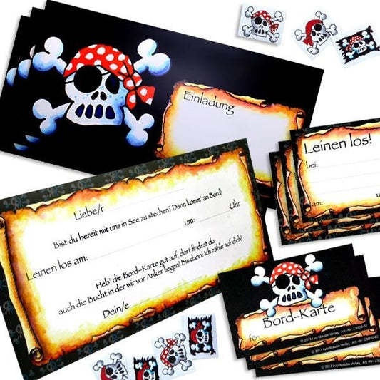 Piraten Party Geburtstag Einladung Tattoo