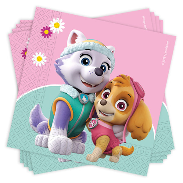 Paw Patrol Party Kindergeburtstag Deko Skye Everest Servietten