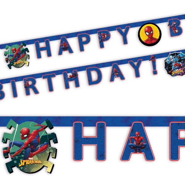 Girlande Spiderman Happy Birthday Party Geburtstag