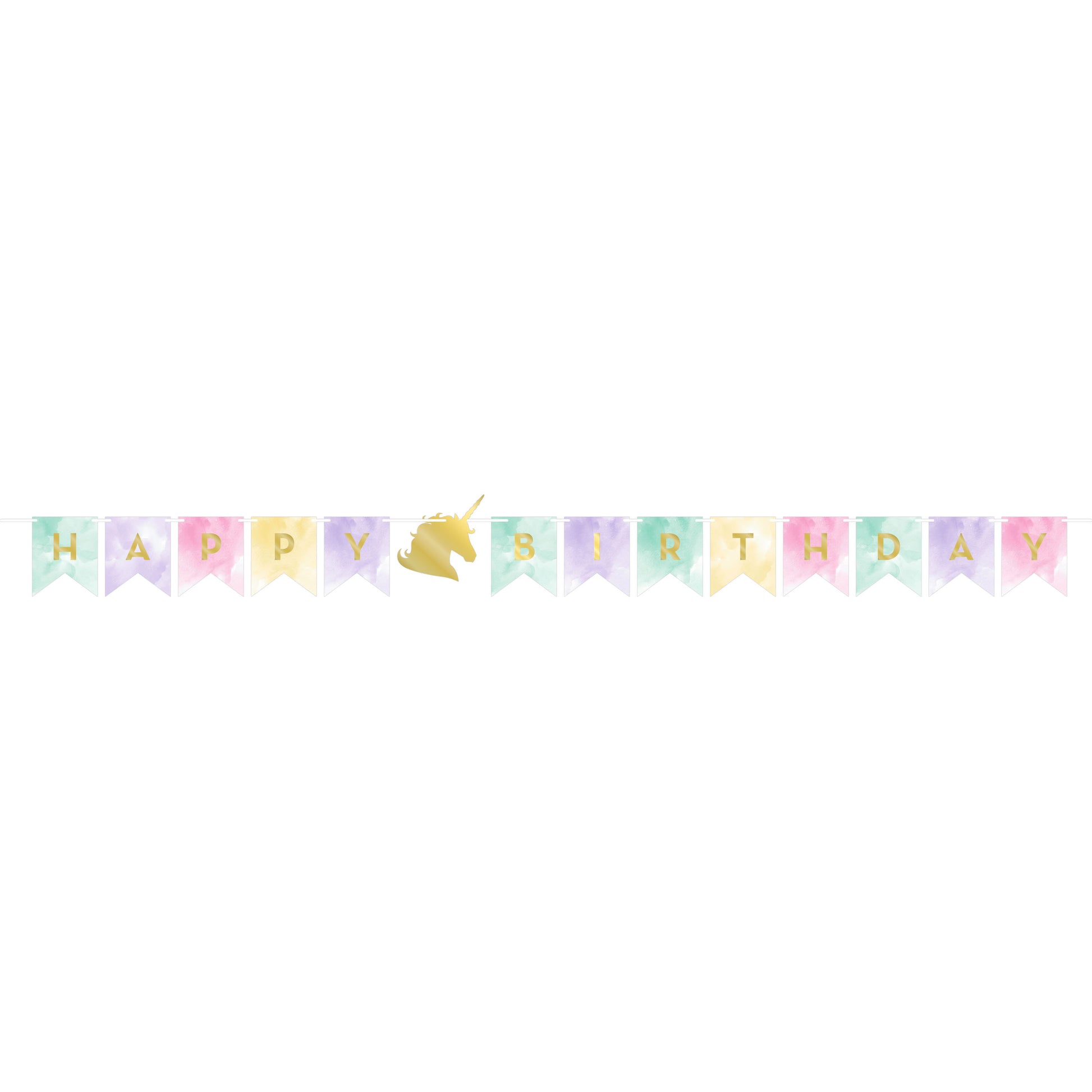 Einhorn Party Geburtstag Happy Birthday Girlande Pastell